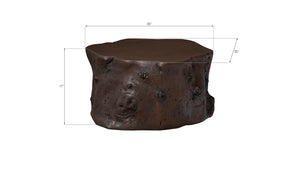 Log Coffee Table, Bronze