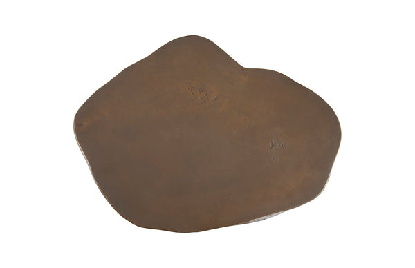 Log Dining Table, 60" Glass Top, Bronze