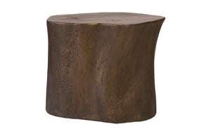 Log Dining Table, 60" Glass Top, Bronze