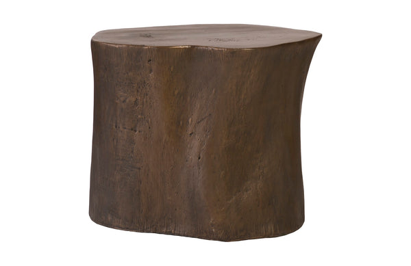 Log Dining Table, 60" Glass Top, Bronze