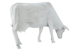 Life Size Cow, Grazing, Off White