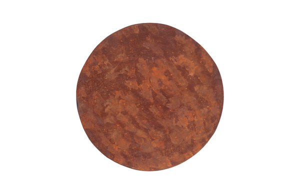 Cast Oil Drum Wall Discs, Resin, Rust Finish, Set of 4