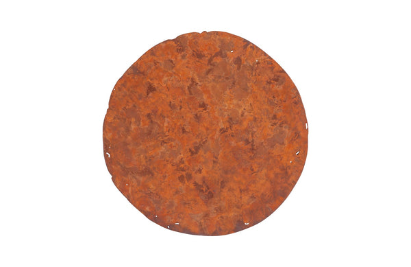 Cast Oil Drum Wall Discs, Resin, Rust Finish, Set of 4