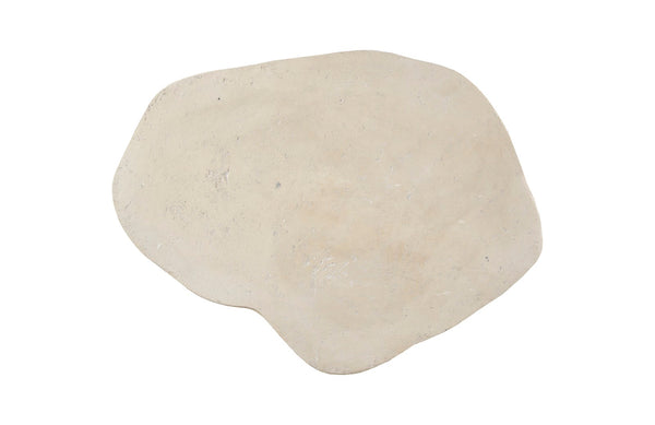 Log Dining Table, 60" Glass Top, Roman Stone