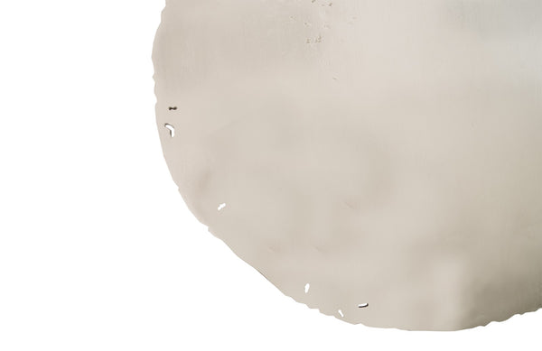 Cast Oil Drum Wall Discs, Silver Leaf, Set of 4