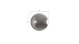 Ball on the Wall, Small, Polished Aluminum Finish