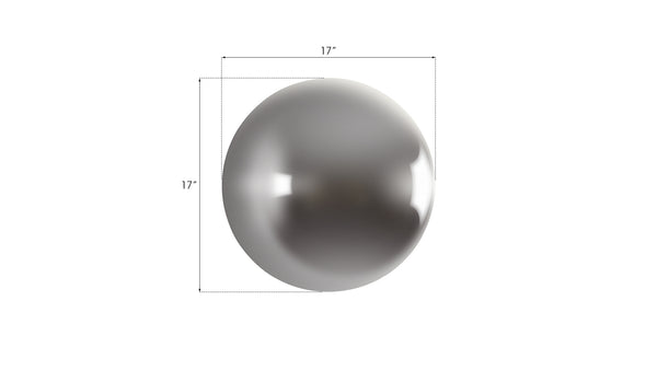 Ball on the Wall, Medium, Polished Aluminum Finish