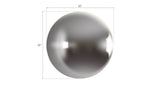 Ball on the Wall, Large, Polished Aluminum Finish