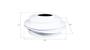 Spiral Planter, White, Short
