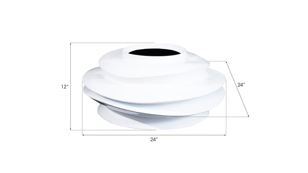 Spiral Planter, White, Short