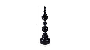 Check Mate Sculpture, Black