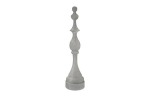 Check Mate Sculpture Gray Finish , Stone