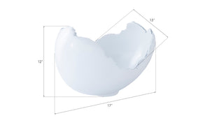 Burled Bowl, Glossy White