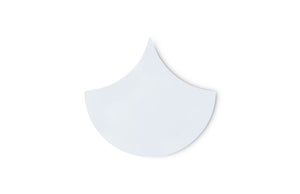 Scales Wall Tiles, Glossy White, Set of 3