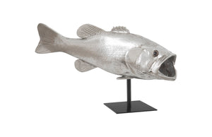 Large Mouth Bass Fish, with Stand