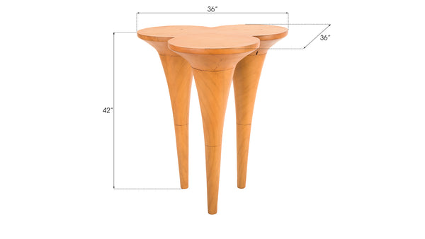 Marley Bar Table, Resin, Faux Bois Finish