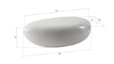 River Stone Coffee Table, Small, Gel Coat White