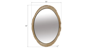 Broken Egg Mirror, White and Gold Leaf