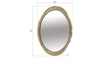 Broken Egg Mirror, White and Gold Leaf