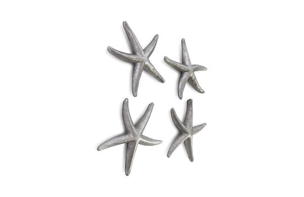 Starfish, Silver Leaf, Set of 4, SM