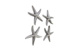 Starfish, Silver Leaf, Set of 4, SM