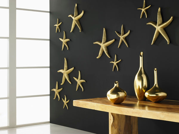 Starfish, Gold Leaf, Set of 4, MD