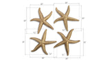 Starfish, Gold Leaf, Set of 4, LG