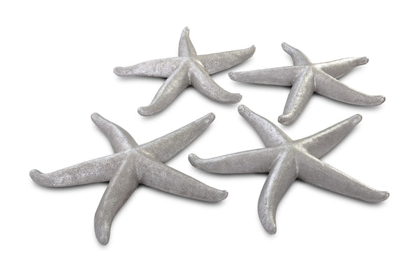 Starfish, Silver Leaf, Set of 4, LG