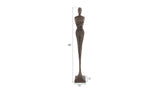 Tall Chiseled Female Sculpture, Resin, Bronze Finish