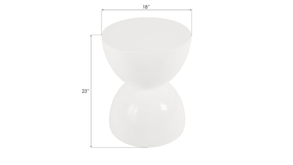 Totem Stool, White Gel Coat, LG