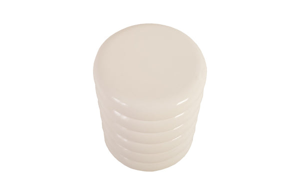 Ribbed Stool, Gel Coat White