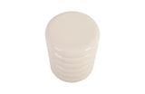 Ribbed Stool, Gel Coat White