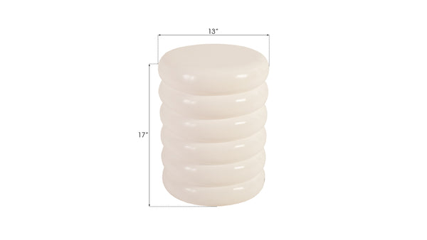 Ribbed Stool, Gel Coat White