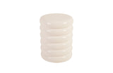 Ribbed Stool, Gel Coat White