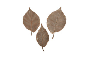 Elm Leaf Wall Tiles, Set of 3, Rust