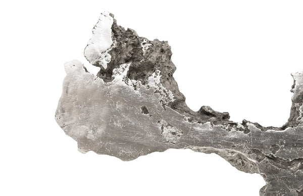 Burled Root Wall Art, Medium, Silver Leaf