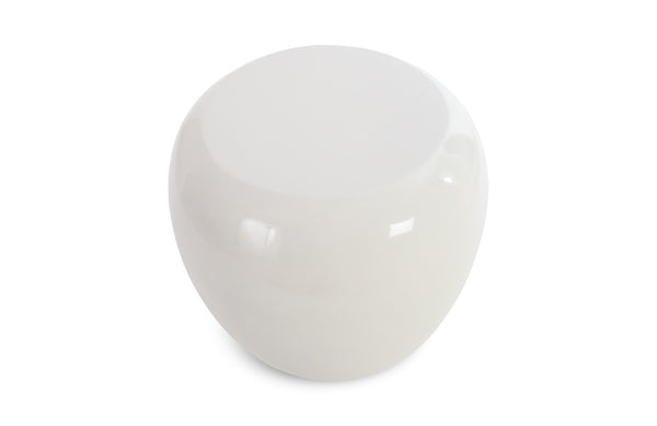 River Stone Side Table, Gel Coat White