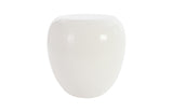 River Stone Side Table, Gel Coat White