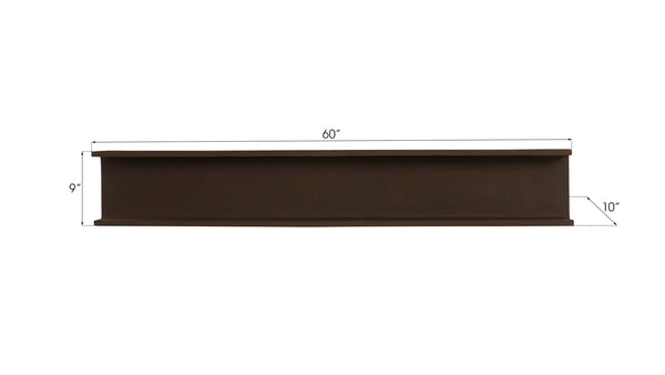 I-Beam Wall Shelf, Rust