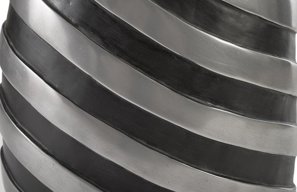 Turbo Vase, Aluminum and Black