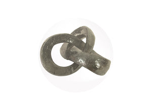 Trifoil Coffee Table, Liquid Silver w/Glass