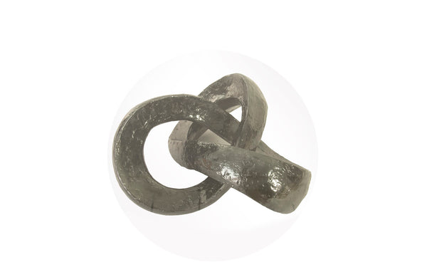 Trifoil Coffee Table, Liquid Silver w/Glass