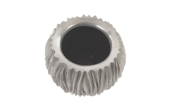 Alon Planter, Polished Aluminum