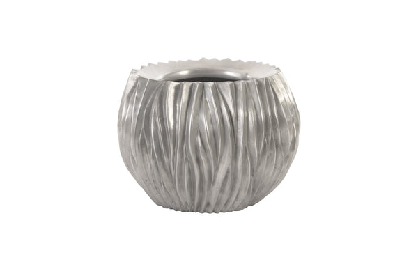 Alon Planter, Polished Aluminum