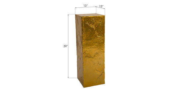 Slate Pedestal, Large, Liquid Gold