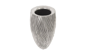 Alon Planter, Polished Aluminium