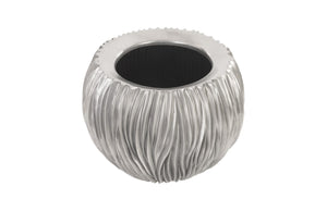 Alon Planter, Polished Aluminium