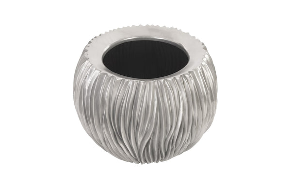 Alon Planter, Polished Aluminium