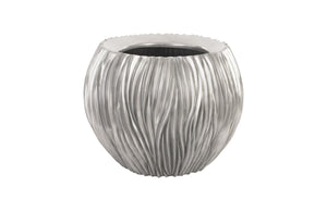 Alon Planter, Polished Aluminium