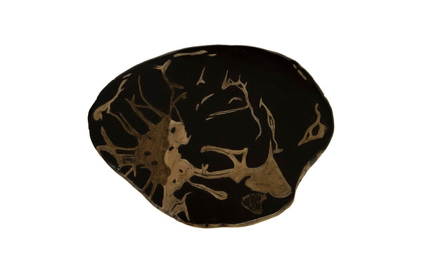 Cast Petrified Wood Stool, Resin